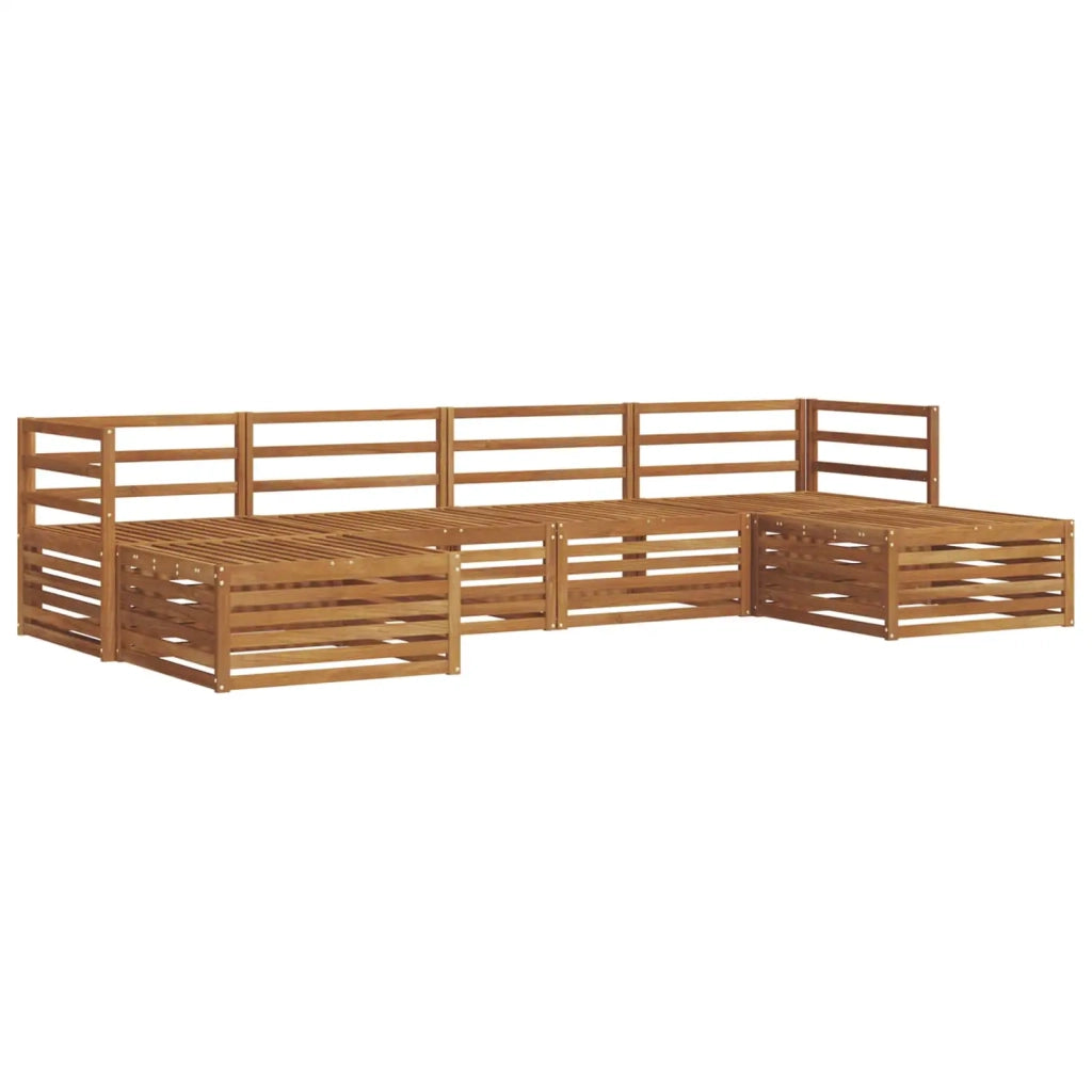 Set divani 6 pcs Naturale Legno di Acacia Massello