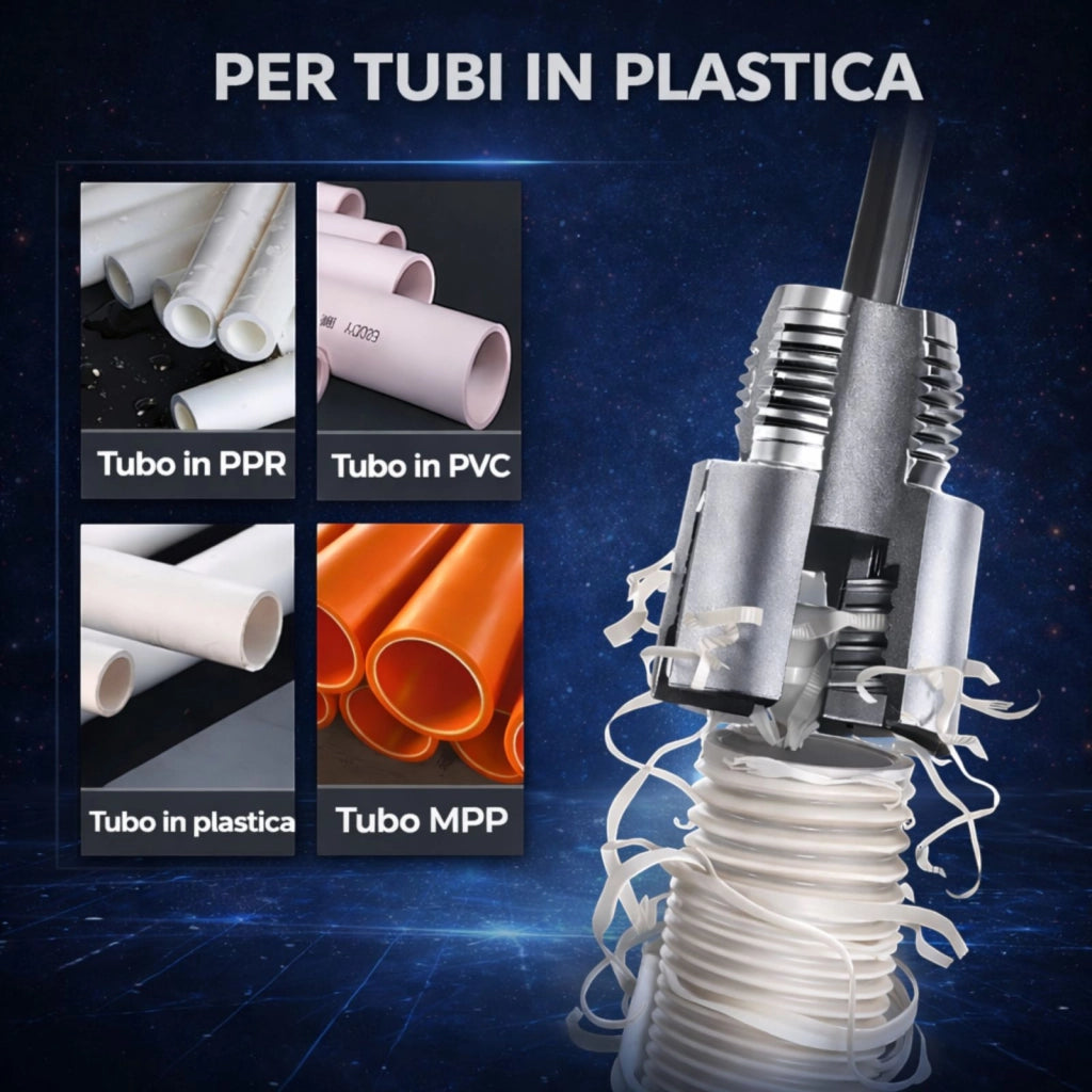 Filettatore PPR 1/2 3/4 per Tubi Idraulici Per Uso Manuale o Trapano Elettrico