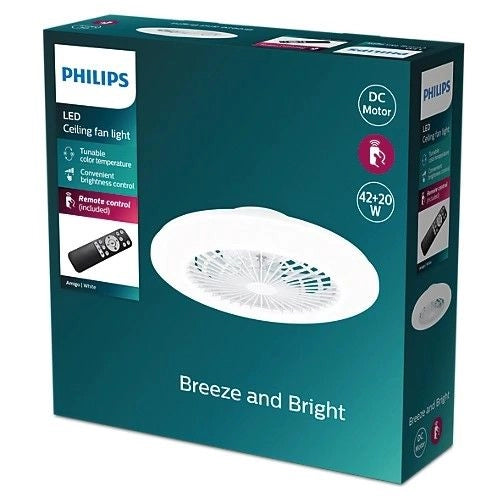 VENTILATORE DA SOFFITTO CON PLAFONIERA LED E TELECOMANDO AMIGO