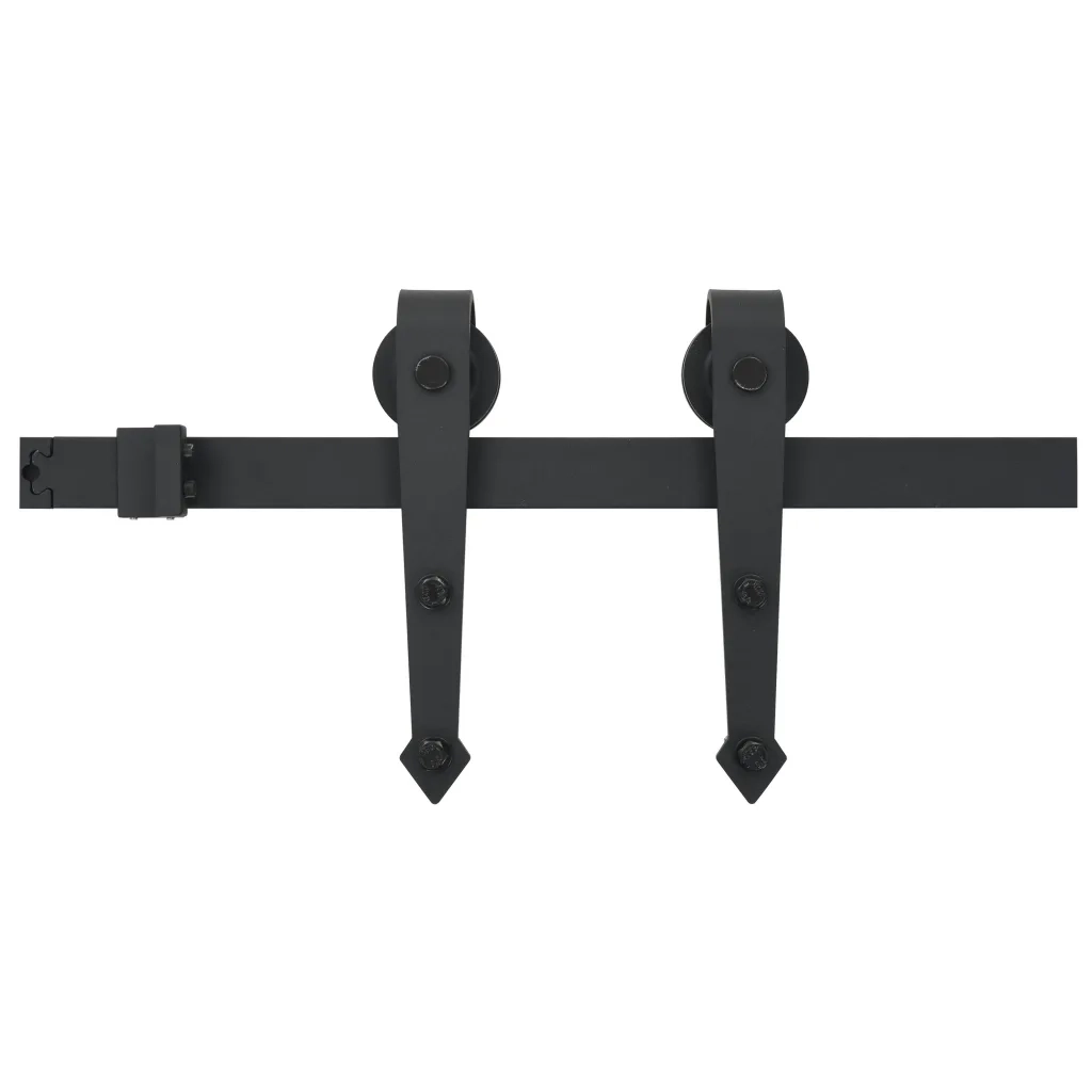 Kit di Binari per Porte Scorrevoli 183 cm Acciaio Nero CFW4534509