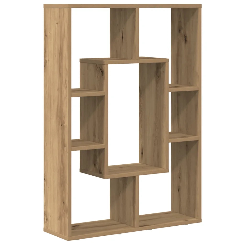 Libreria-Scaffale per Libri-Mobile di Stoccaggio Rovere Artigianale 63x20x90 cm in Truciolato