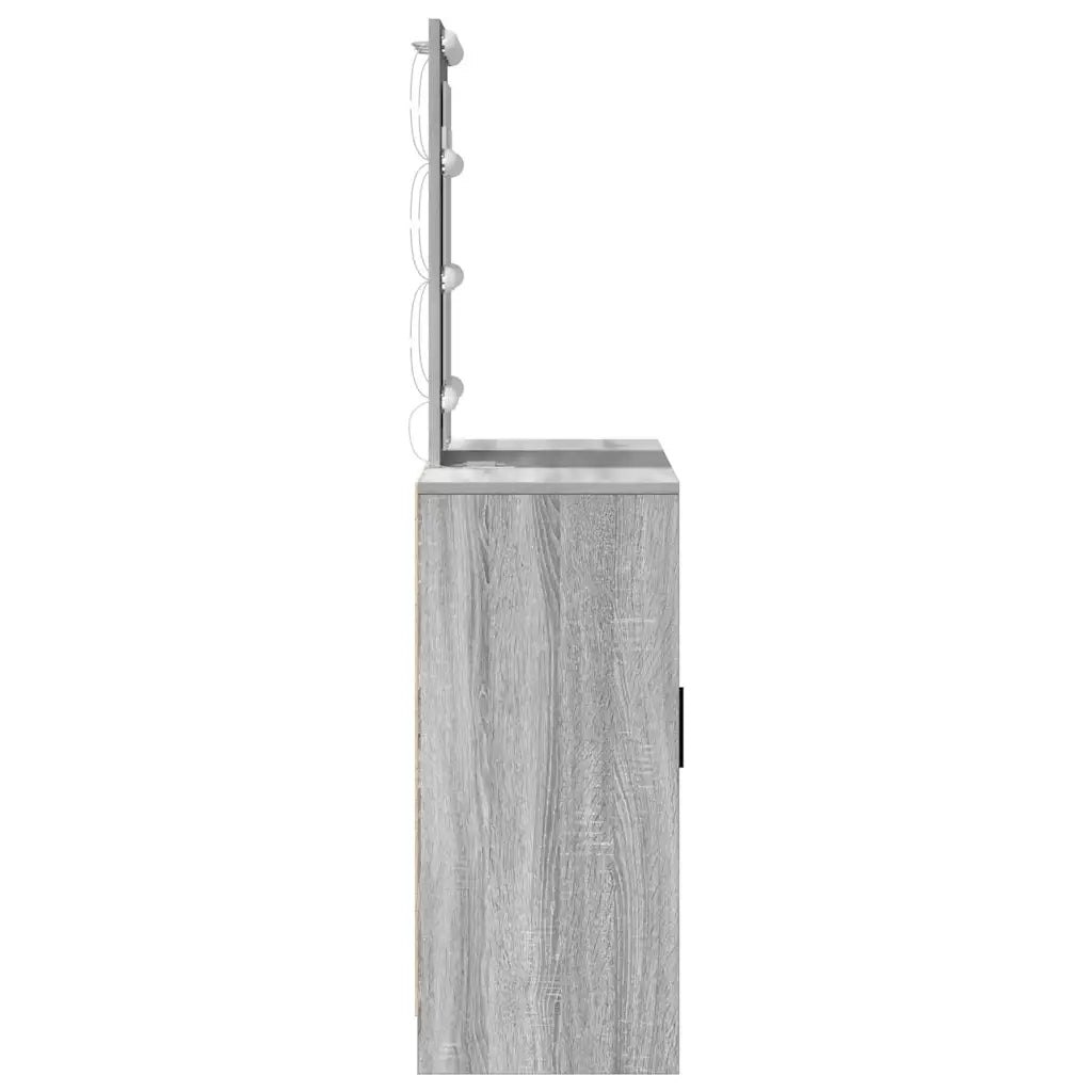 Tavolo da Trucco Grigio 102 x 33 x 135 cm Legno multistrato 865186
