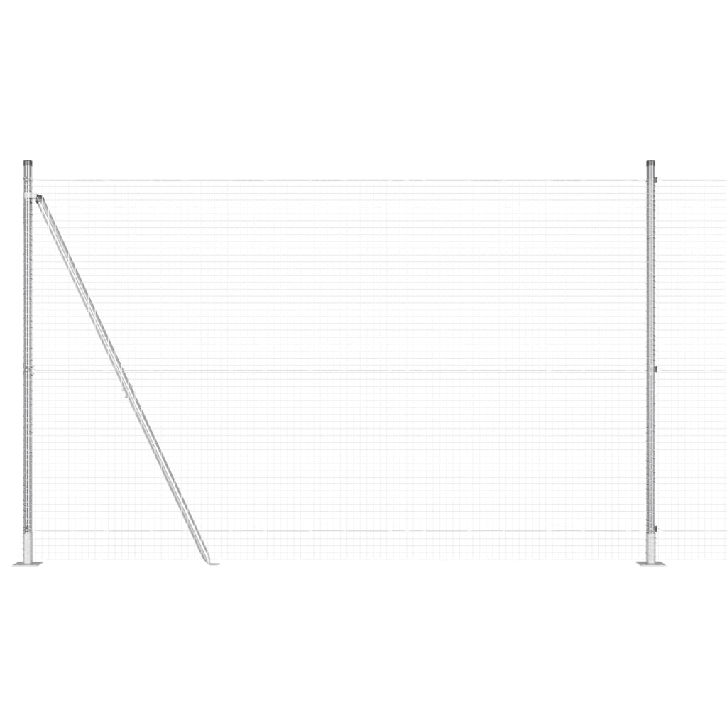 Set di Pali per Recinzioni Set di 2 Acciaio galvanizzato 10 x 1,5 m