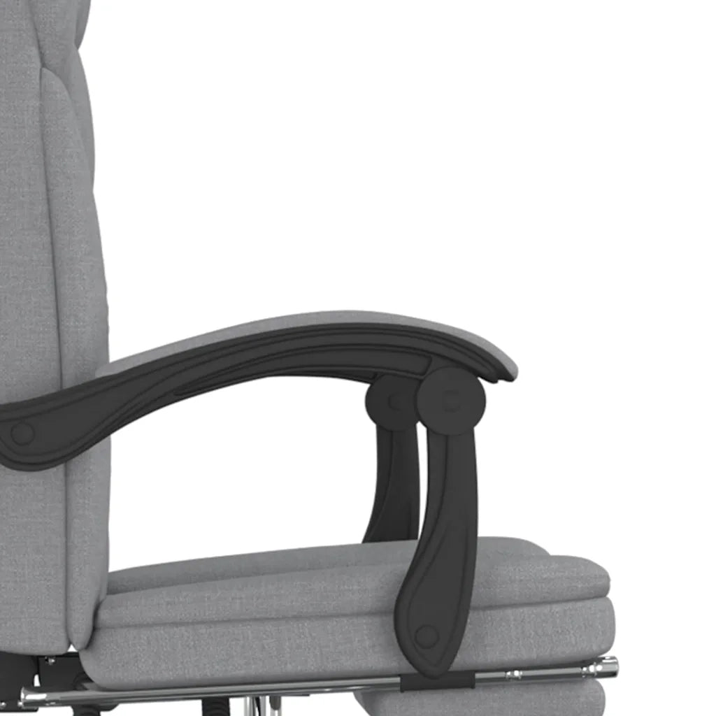 Sedia per studi-Poltrona da Ufficio Reclinabile Grigio Chiaro in Tessuto 999482