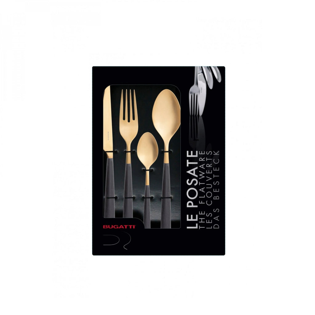 ATHENA Gold, Posate Set 24 pz, Scatola Window, Casa Bugatti