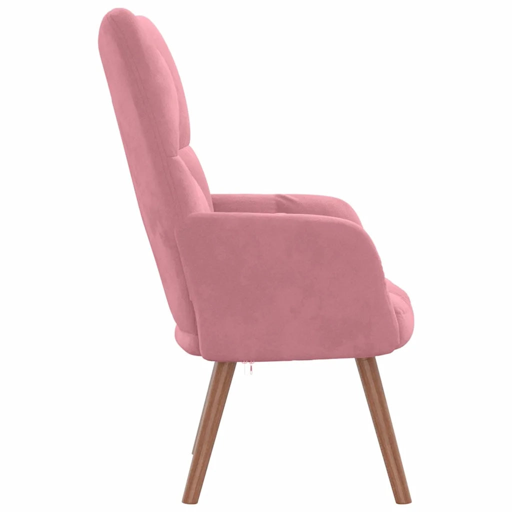 Poltrona Relax Rosa in Velluto cod mxl 6907