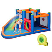 Castello Gonfiabile per Bambini con Scivolo e Piscina ¨C zephmum ¨C 380x340x170cm