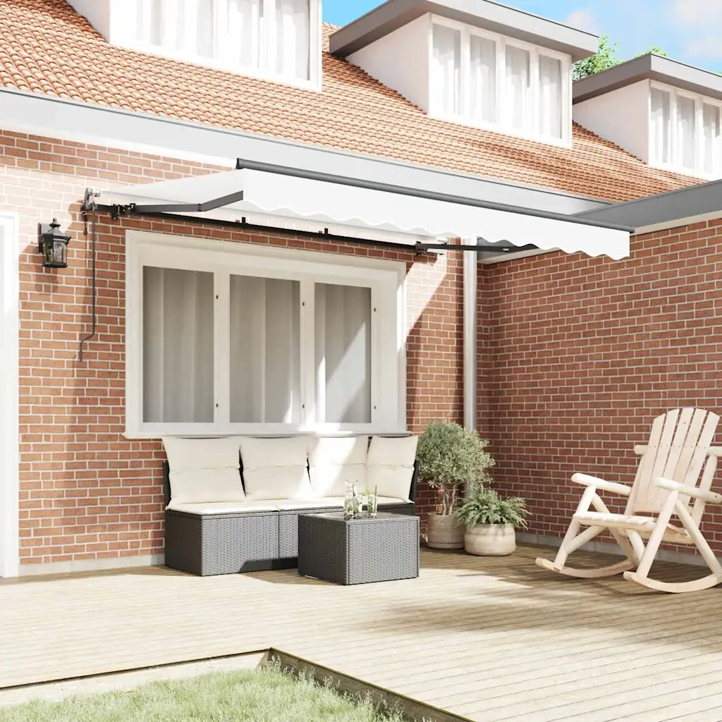 vidaXL Tenda Retrattile Bianco 300 x 200 cm Poliestere e Alluminio