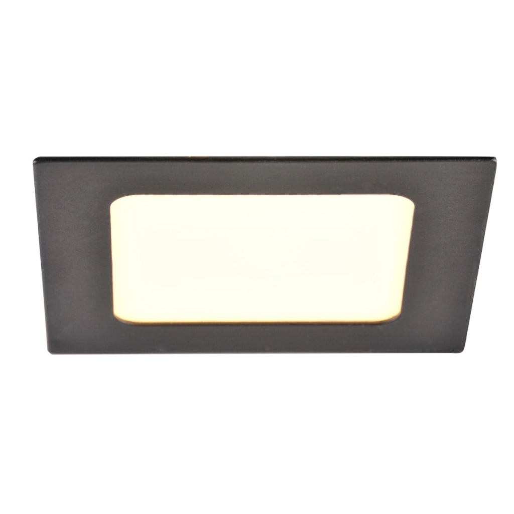Faretto LED incasso 4,8W quadrato 12cm nero 4000K Polux Rigel