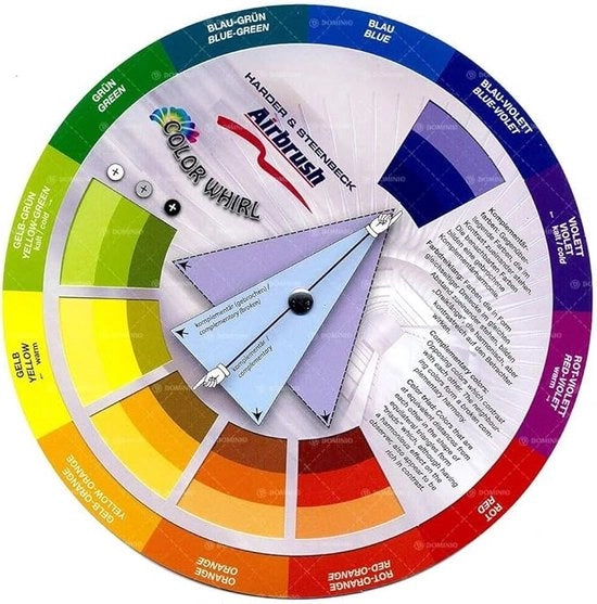 Colorente Colori per Tattoo e Nagellacchi Guida per la miscela Rotonda Strumento per la miscela di colore Carta di guida 18cm