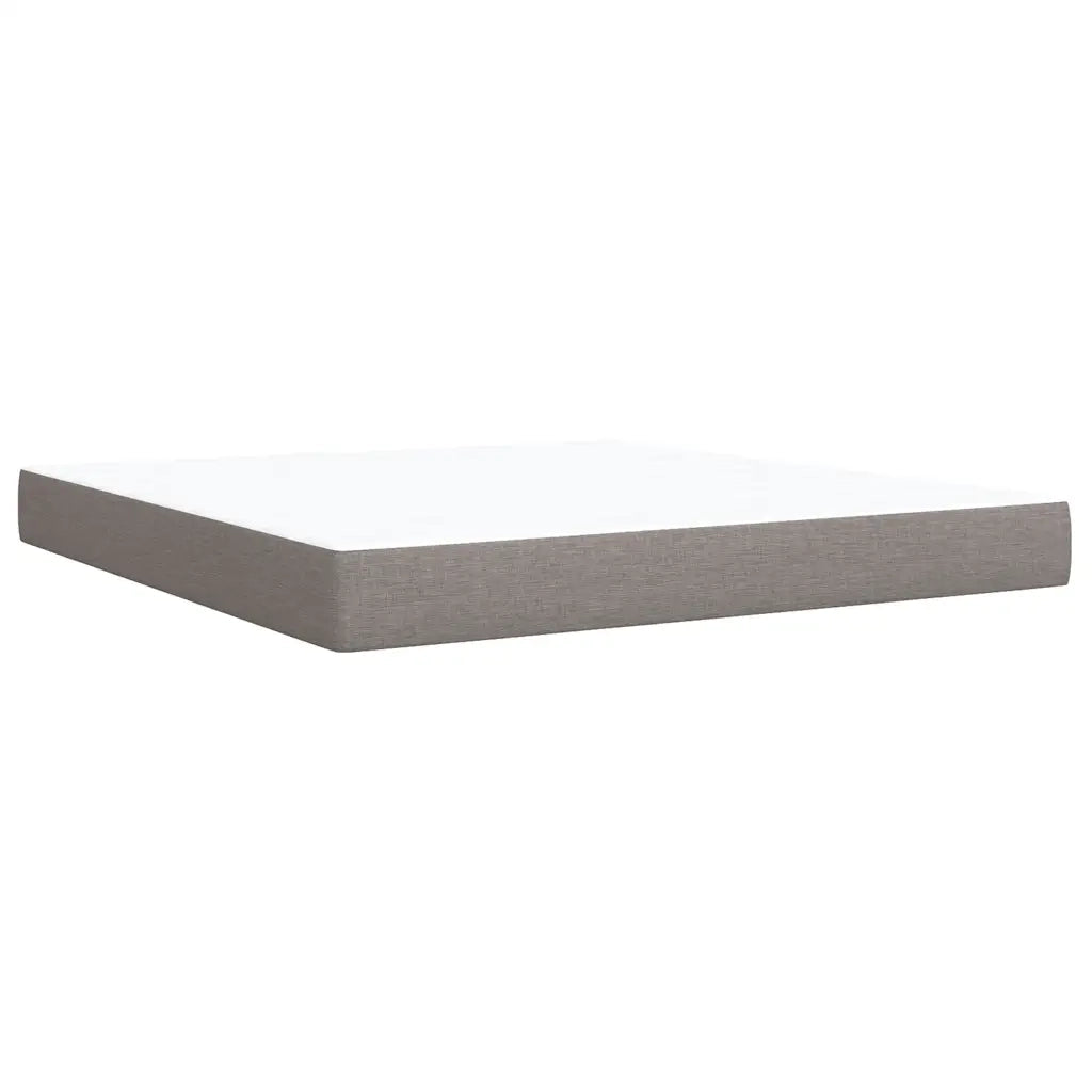 vidaXL Giroletto a Molle con Materasso Tortora 180x200 cm in Tessuto