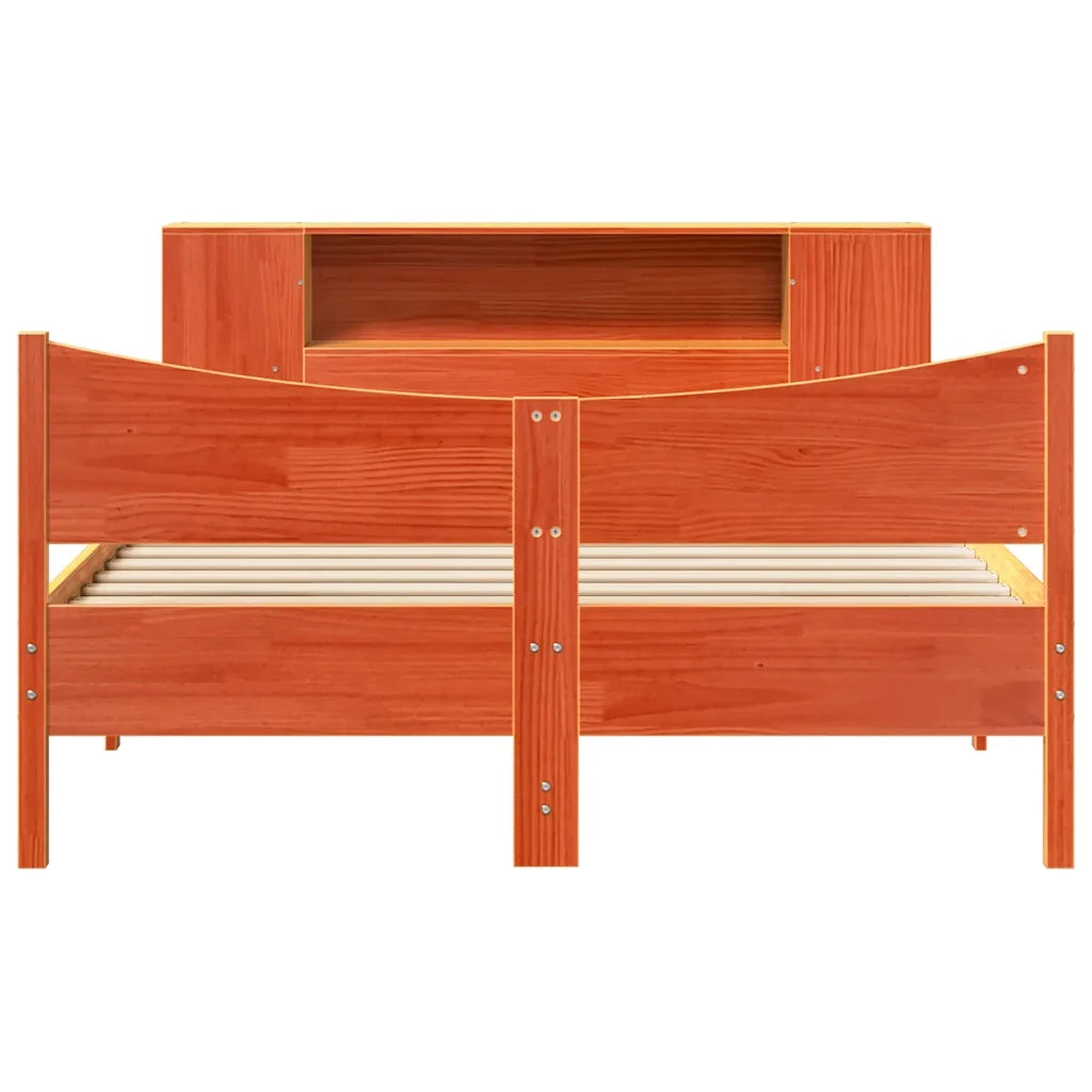 Letto senza Materasso Marrone Cera 140x190 cm in Legno di Pino 3323307