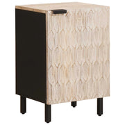 Mobiletto da bagno compatto con ripiano portaoggetti resistente 38 x 33 x 58 cm in legno di mango bianco 02_0057771