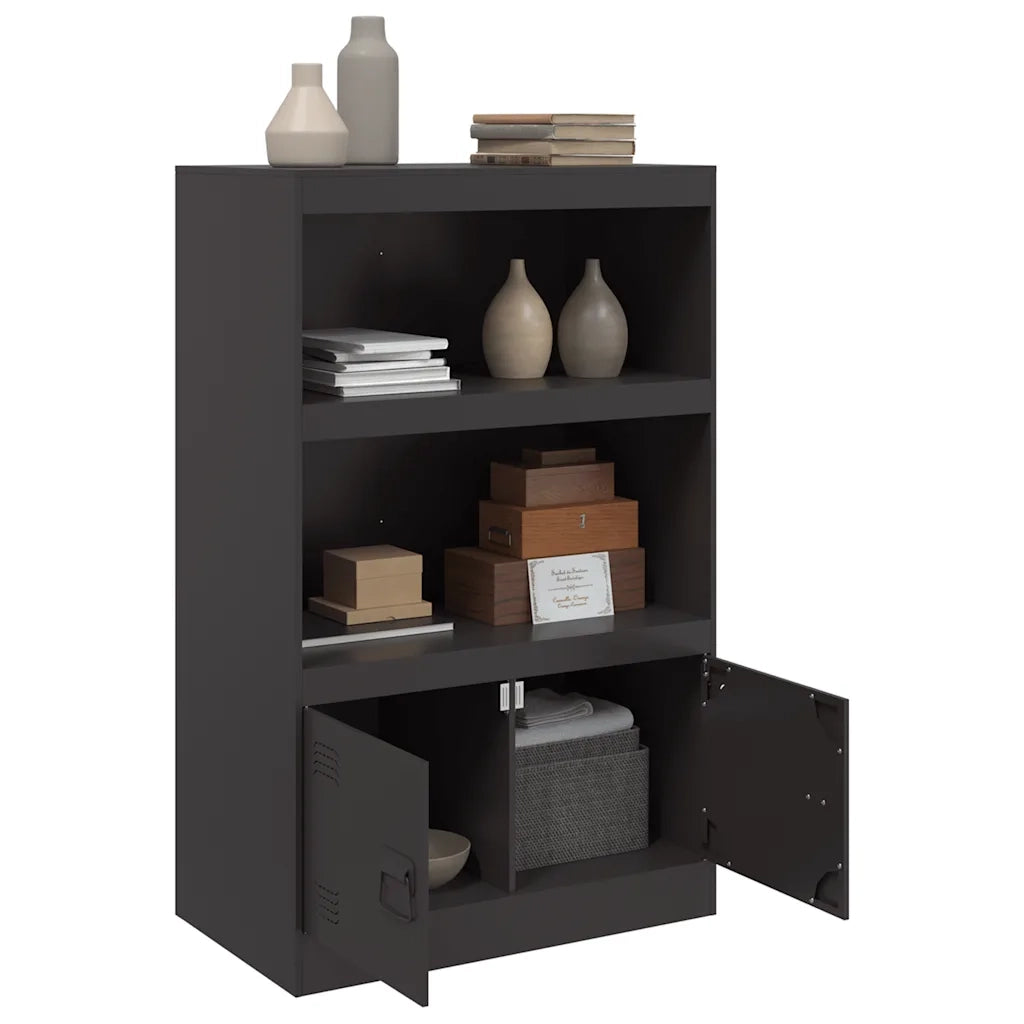 Credenza Nera 67x39x107 cm in Acciaio 841667