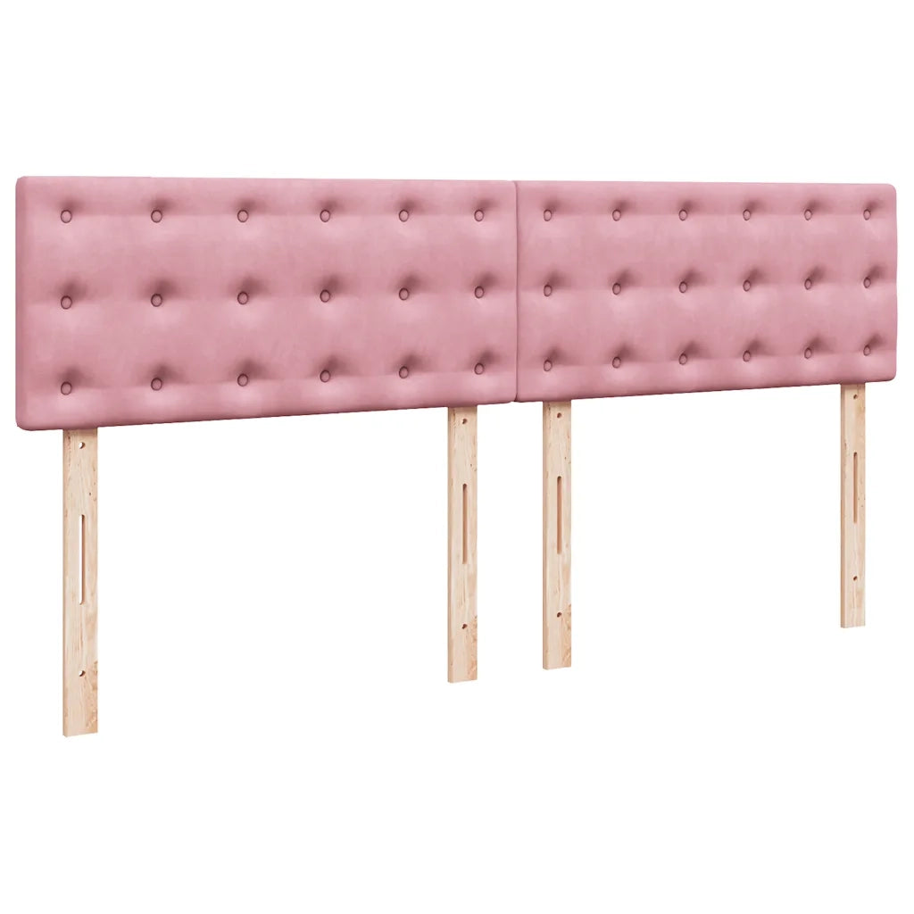 Giroletto a Molle con Materasso Rosa 180x200 cm in Velluto 3290123