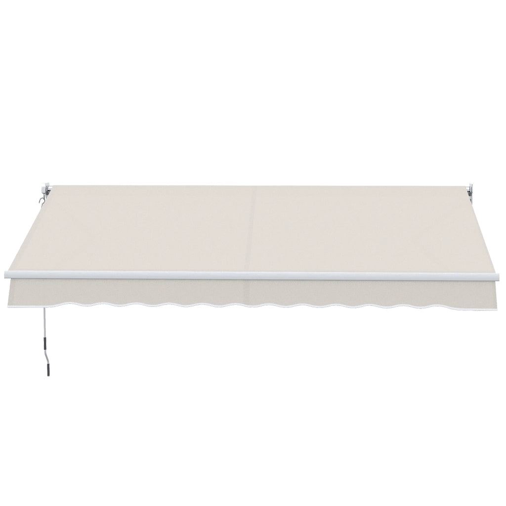 Toldo da Parete Manuale ¨C Aluminio e Poliestere UV50+ ¨C Bianco Crema 200x295 cm