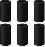 Filtro per acquario set da 6 pezzi - Spongia di filtraggio anteriore nera - Sostituzione sferette schiuma - Accessori filtro - Efficienza di pulizia - Dimensioni 8 x 4 cm - Spongia di filtraggio