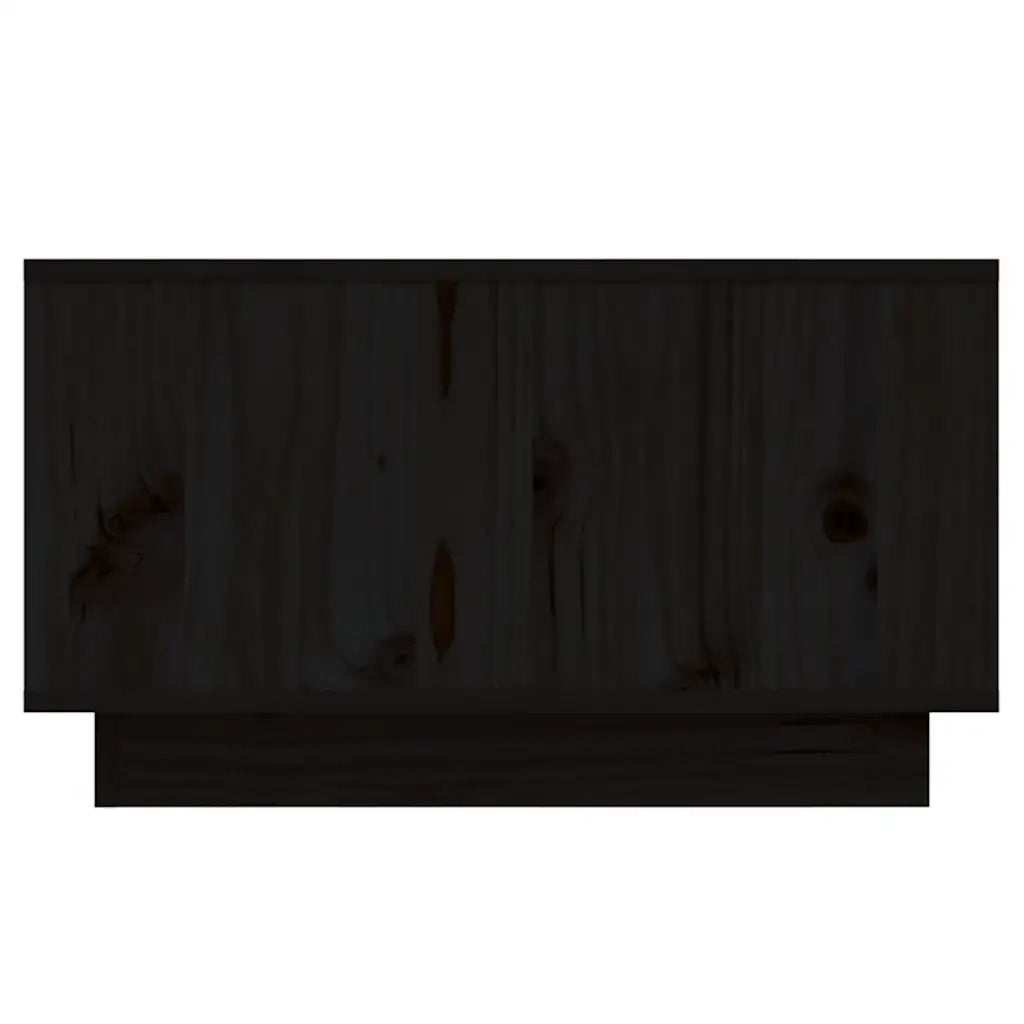 Tavolino da Salotto Nero 55x56x32 cm in Legno Massello di Pino 813409