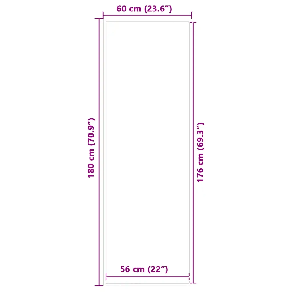 vidaXL Zerbino Blu 60x180 cm
