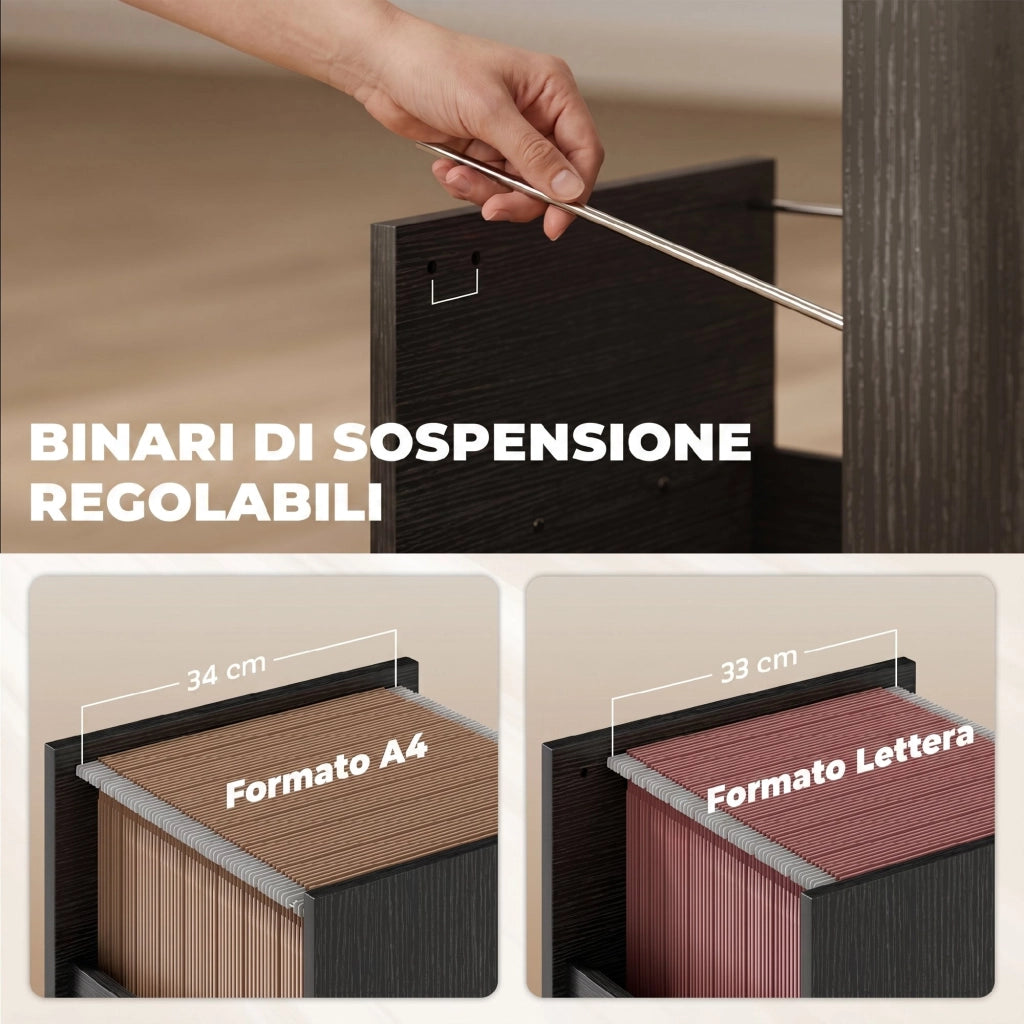 Scrivania Moderna con Cassetti e Ripiani Aperti ¨C Zephmum ¨C Legno, Acciaio, Nero, 120x52.3x76 cm