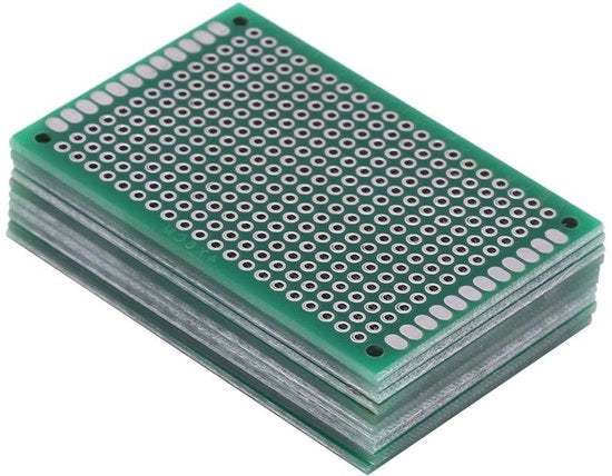 Pannello di prototipazione doppio lato 4x6 cm (10 pezzi) - Solderatura - Pannello a griglia - Fai da te