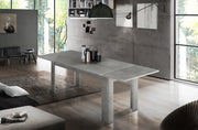 Tavolo da pranzo moderno legno bianco allungabile 90x160-210 Jesi Larch