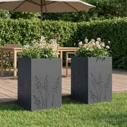 Vaso da giardino 2 pz Antracite 50 x 50 x 75 cm 8005769