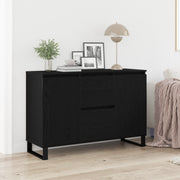 Credenza Nero Rovere 104x35x70 cm Legno Ingegnerizzato