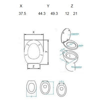 Copri water sedile wc universale scuro per il bagno