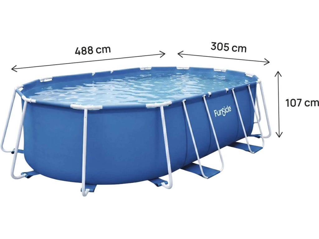 Piscina tubolare ovale "Tina" - 4,88 x 3,05 x 1,07 m