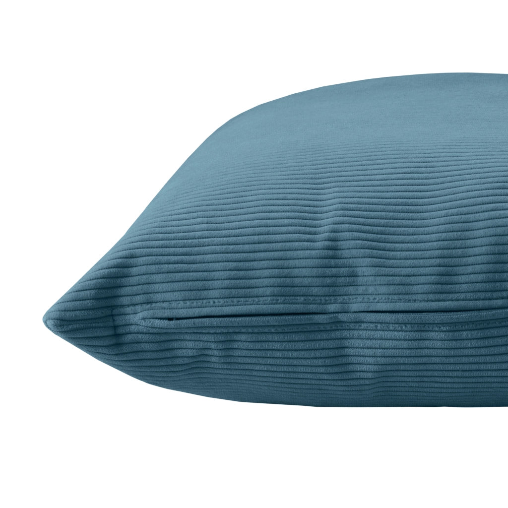 Cuscino rettangolare 30x50cm in velluto a coste blu Dune