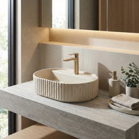 Lavabo Da Appoggio Rea Marcela 60 Vanilla