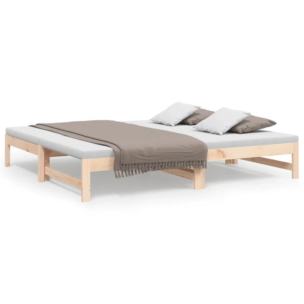 Dormeuse Estraibile 2x(75x190) cm Legno Massello di Pino cod mxl 41580
