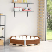vidaXL Fioriera Rialzata Esagonale Marrone 160x160 cm Legno di Pino