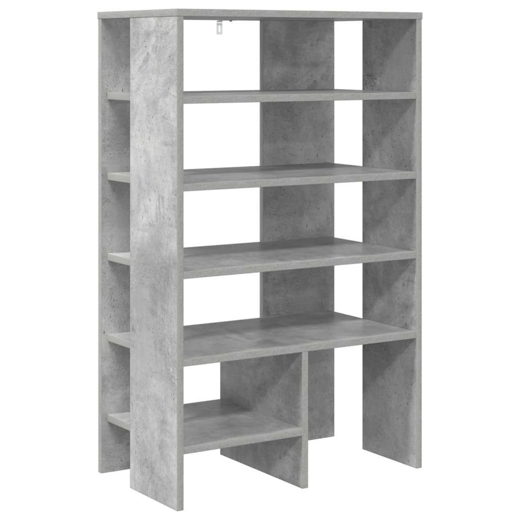 Mobile per scarpe 2 pz-Set di 2 Scarpiera Grigio cemento Legno multistrato