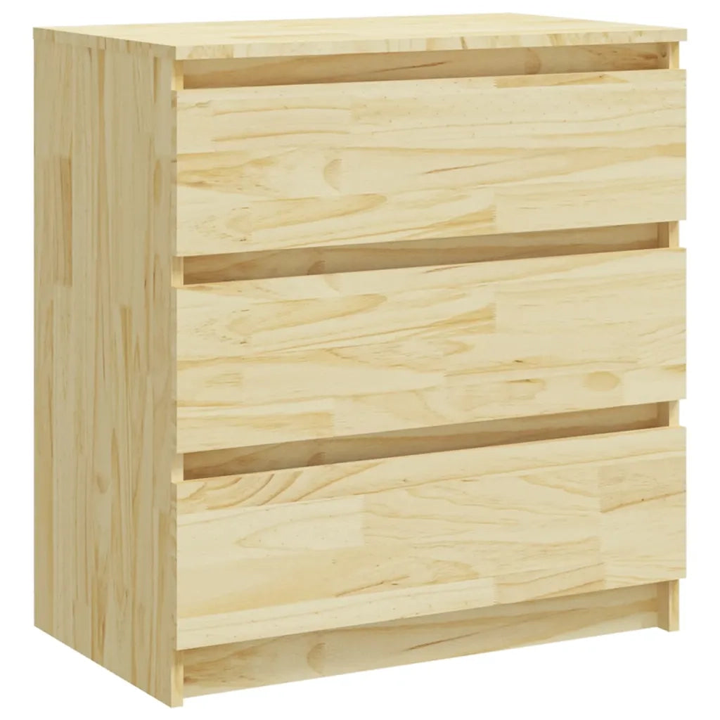 Comodino-Tavolino da notte 60x36x64 cm in Legno Massello di Pino