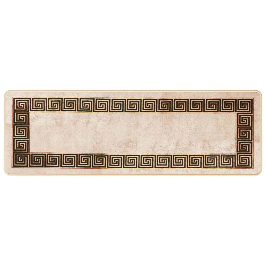 Runner Tappeto MARSA Nero 50 x 150 cm Poliestere e PVC