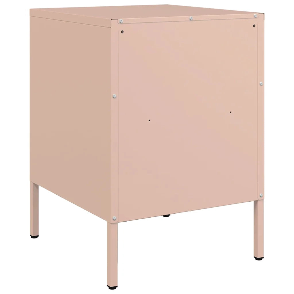 vidaXL Comodini 2 pz Rosa 36x39x50,5 cm in Acciaio