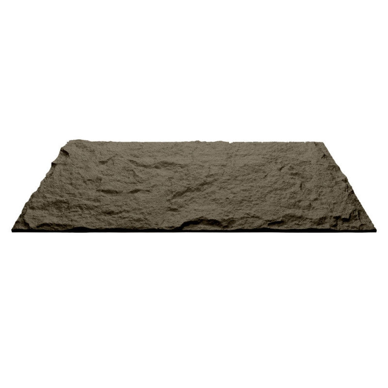 Pannello decorativo effetto roccia pietra 3D set 10 pz 7,2 mt2 rivestimento murale in PU 120 x 60 x 3 Grigio Vulcano
