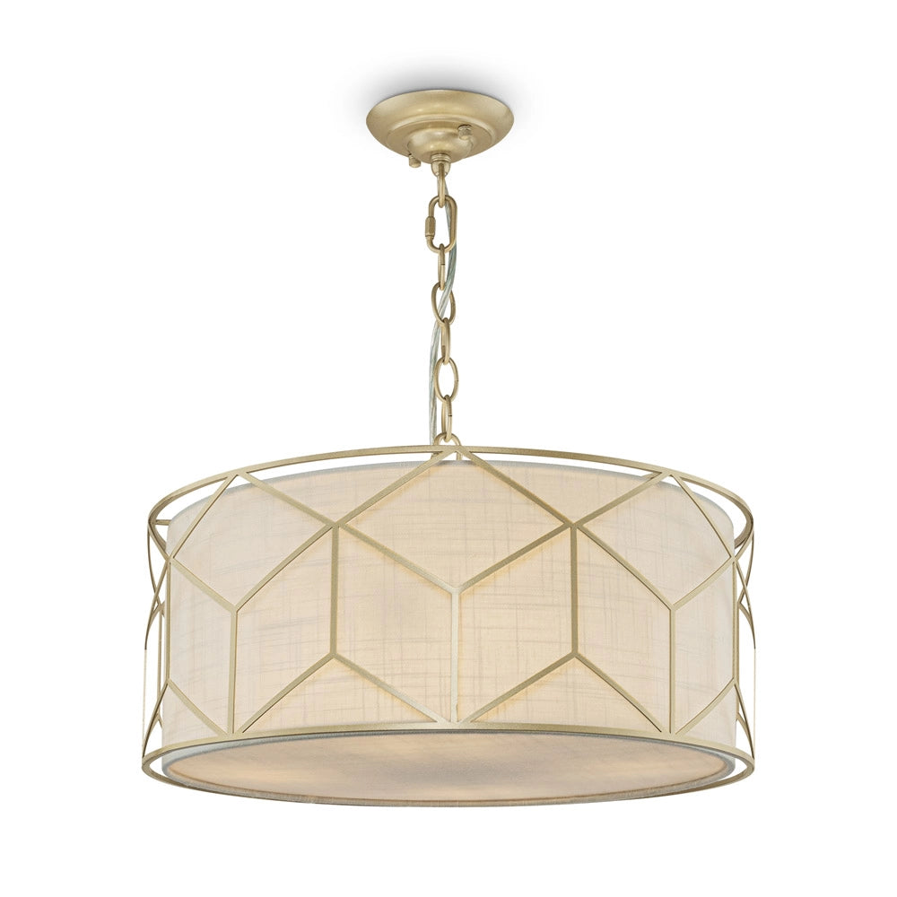 Maytoni Lampadario contemporaneo Messina 1 luce E27 oro metallo diffusore PVC