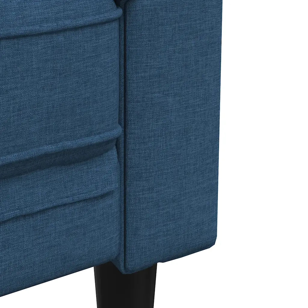 Divano Sedia-Poltrona Chesterfield Blu in Tessuto