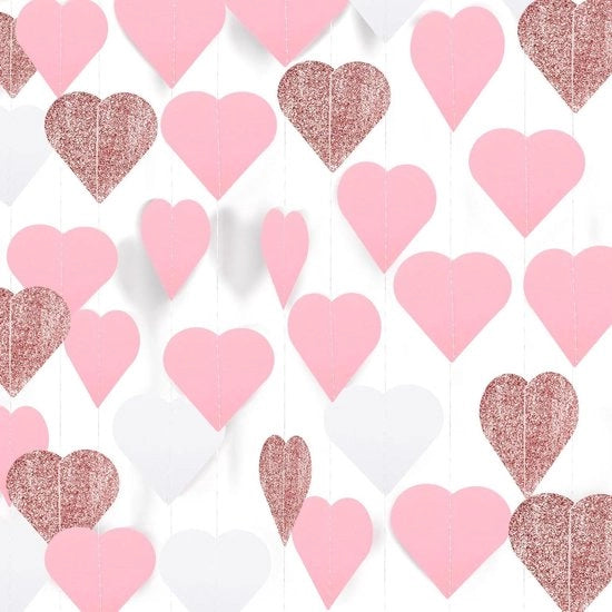 Decorazione a forma di cuore oscillante per festa di San Valentino e compleanni - 120 pezzi