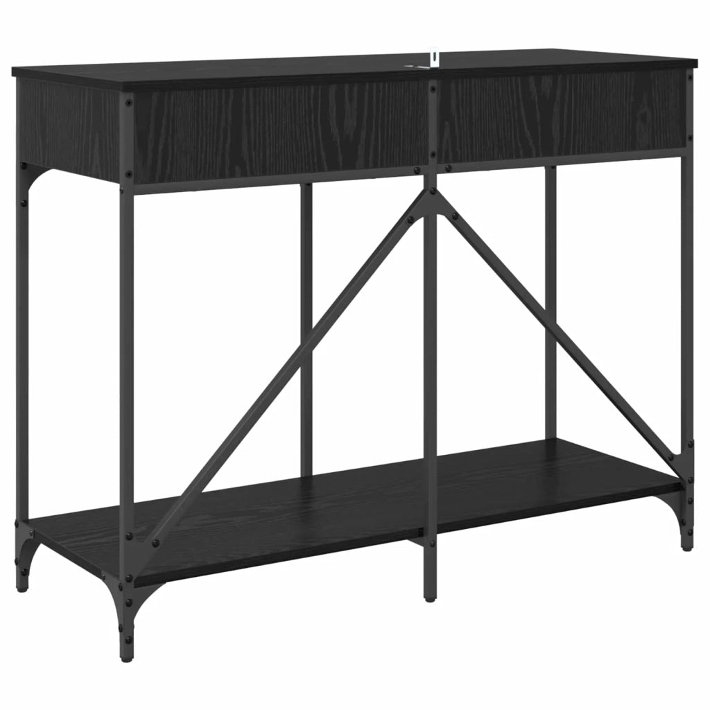Tavolo consolle con cassetto Rovere Nero 100 x 39 x 78,5 cm
