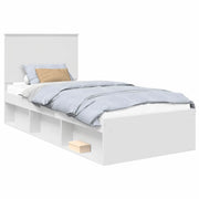 Letto singolo | Letto per adulti | Struttura del letto Bianco 90 x 200 cm Pino massello