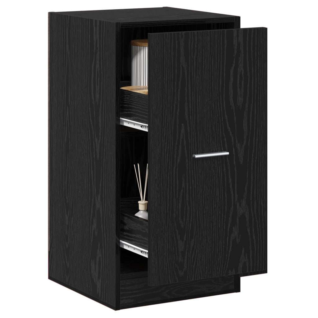 Armadio da farmacia in rovere nero 40x41x77,5 cm in legno ingegnerizzato