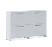 Mobile Portascarpe Moruzzo, Scarpiera 4 Ripiani, 120x28x79h cm Bianco