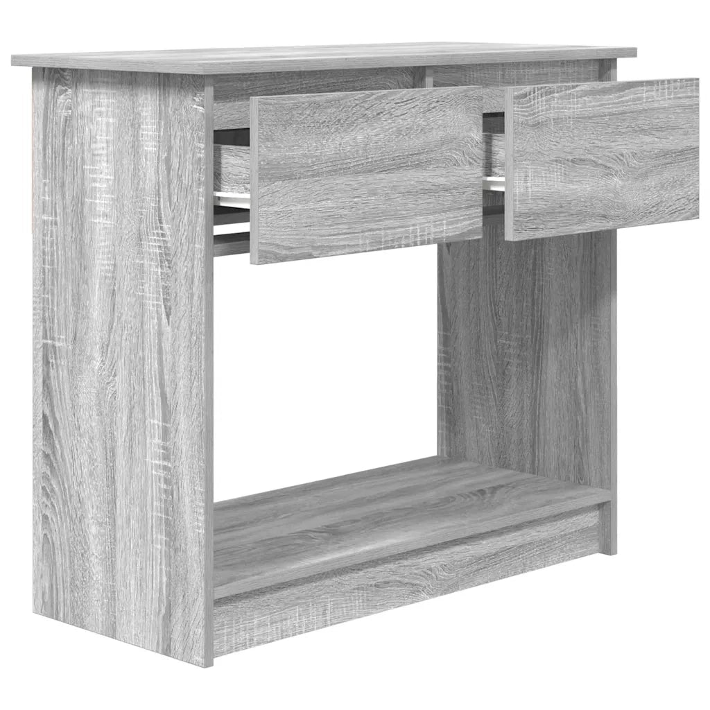 Tavolo Consolle con Cassetti Grigio Sonoma 85,5x38,5x74,5 cm 861396