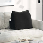 Cuscino per Schiena Nero 60 x 20 x 50 cm Tessuto in Cords 42015054