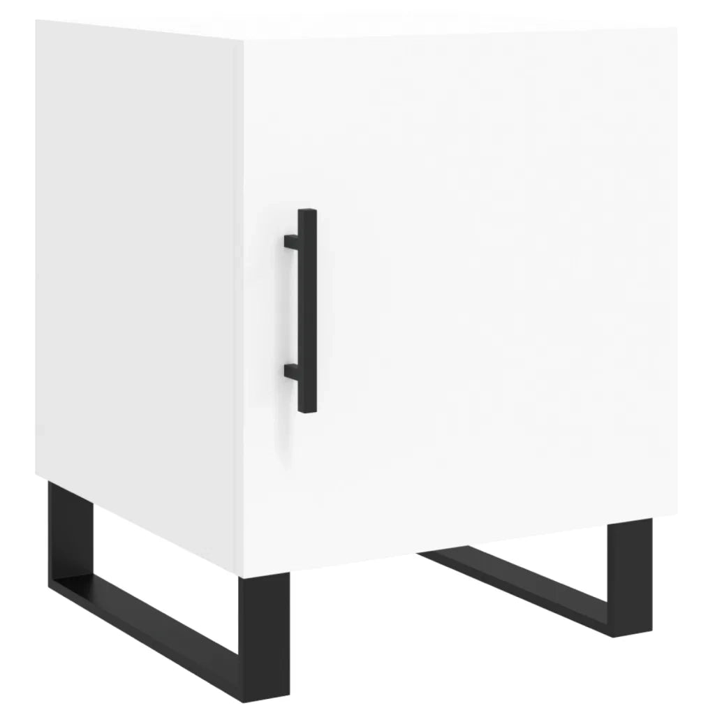 Comodini 2 pz-Set di 2 Tavolino da notte Bianchi 40x40x50 cm in Legno Multistrato 612641