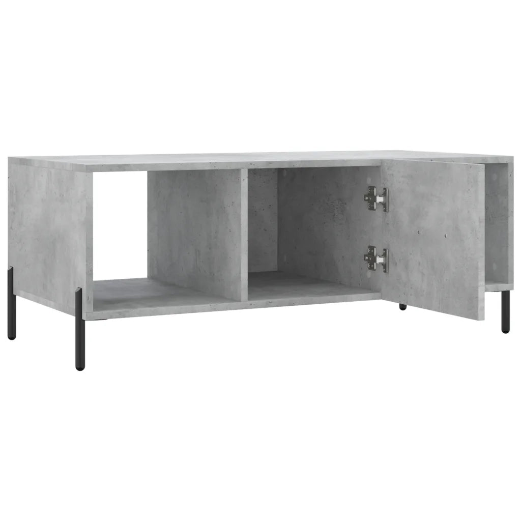 Tavolino Salotto Grigio Cemento 102x50x40 cm Legno Multistrato 829312